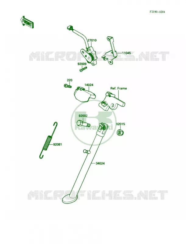 Stand Kawasaki MOTOS 650 1988 KLR650  KL650-A2