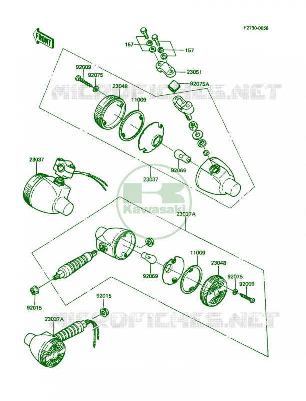Turn Signal Kawasaki MOTOS 100 1987 KE100  KE100-B6