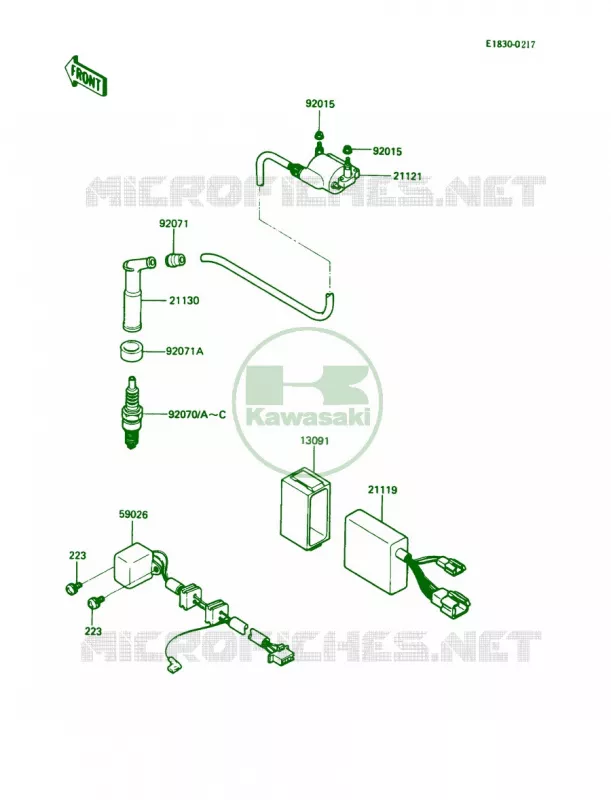 Ignition System Kawasaki MOTOS 250 1987 KLR250  KL250-D4