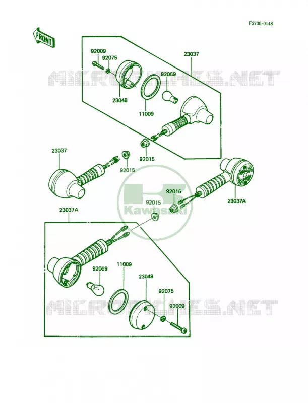 Turn Signals Kawasaki MOTOS 250 1987 KLR250  KL250-D4