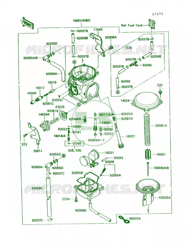 Carburetor Kawasaki MOTOS 650 1987 KLR650  KL650-A1