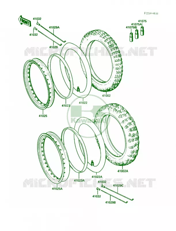 Tire Kawasaki MOTOS 650 1987 KLR650  KL650-A1