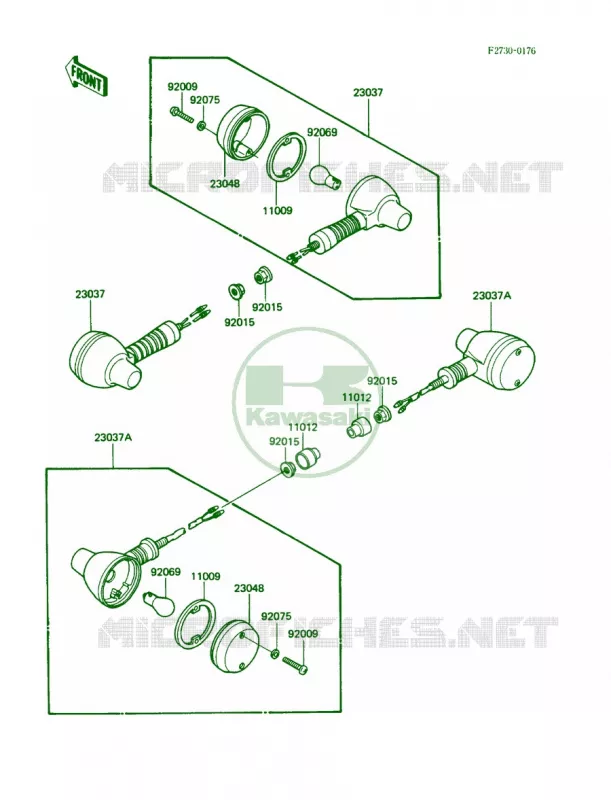 Turn Signal Kawasaki MOTOS 650 1987 KLR650  KL650-A1