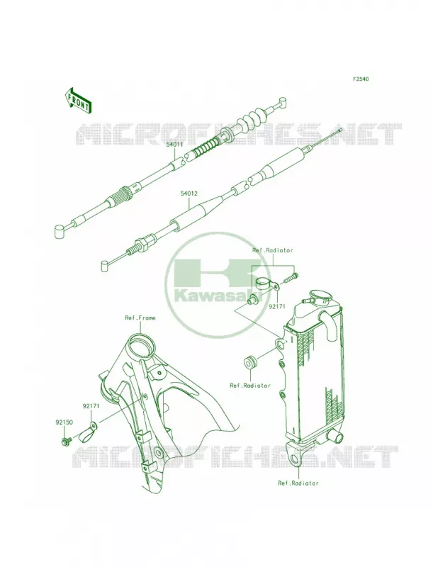 Cables Kawasaki MOTOS 100 2015 KX100  KX100FFF
