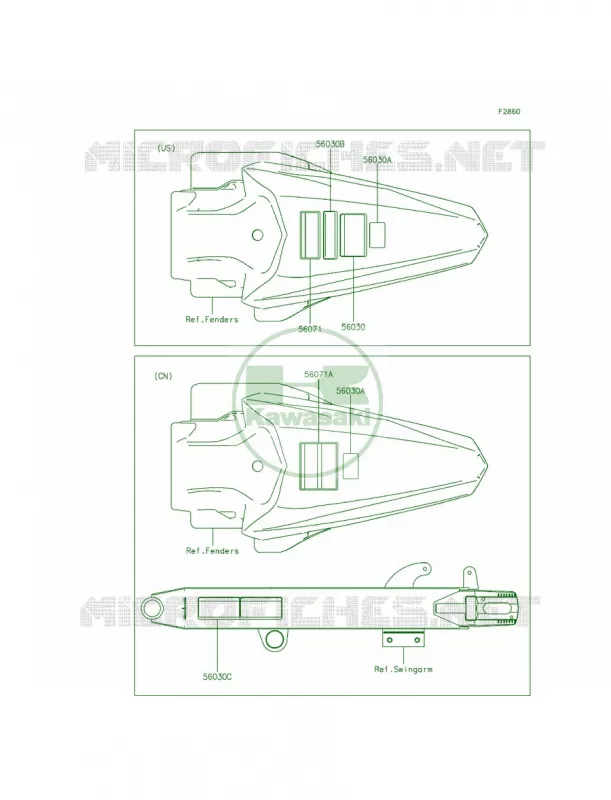 Labels Kawasaki MOTOS 100 2015 KX100  KX100FFF
