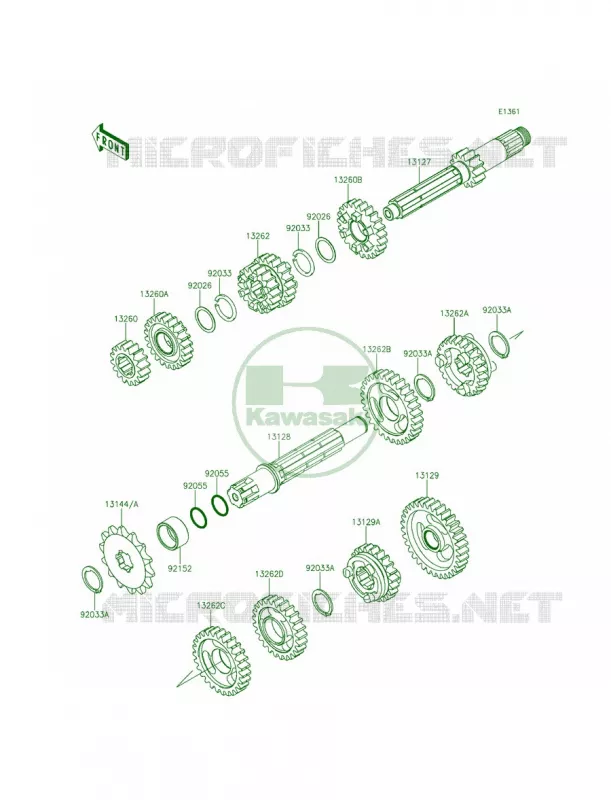 Transmission Kawasaki MOTOS 100 2015 KX100  KX100FFF