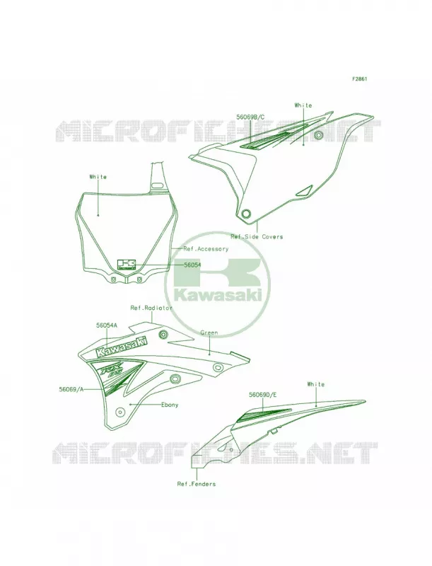 DecalsCEF Kawasaki MOTOS 85 2015 KX85  KX85CFF