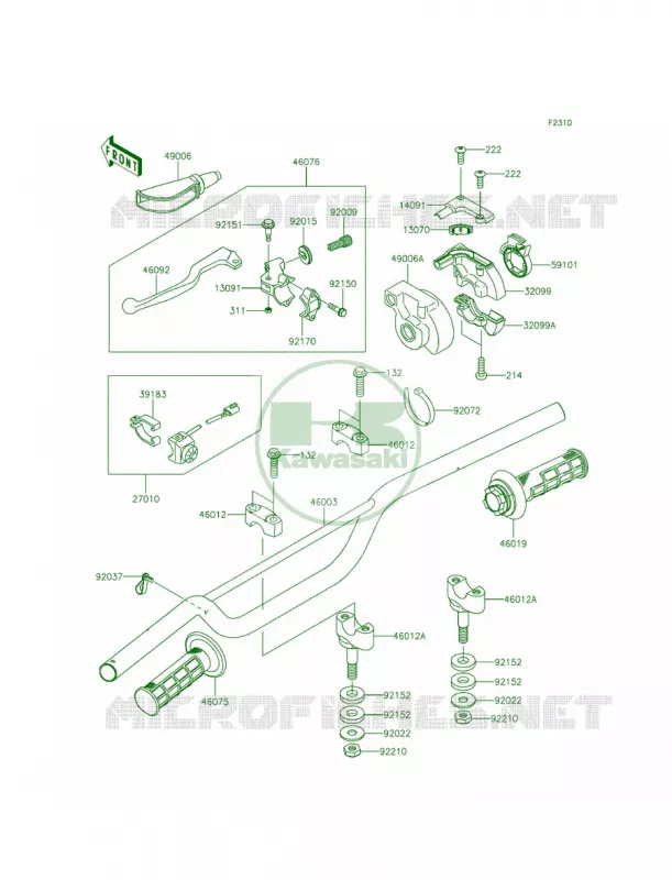 Handlebar Kawasaki MOTOS 85 2015 KX85  KX85CFF