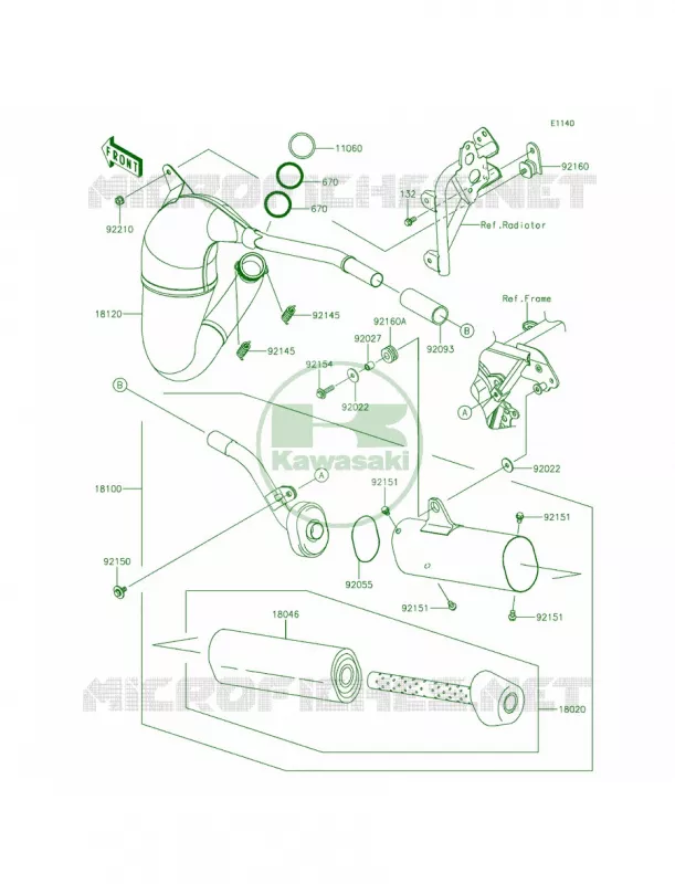 Mufflers Kawasaki MOTOS 85 2015 KX85  KX85CFF