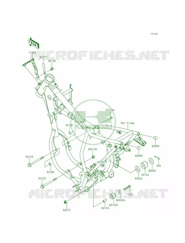 Engine Mount Kawasaki MOTOS 65 2015 KX65   KX65AFF