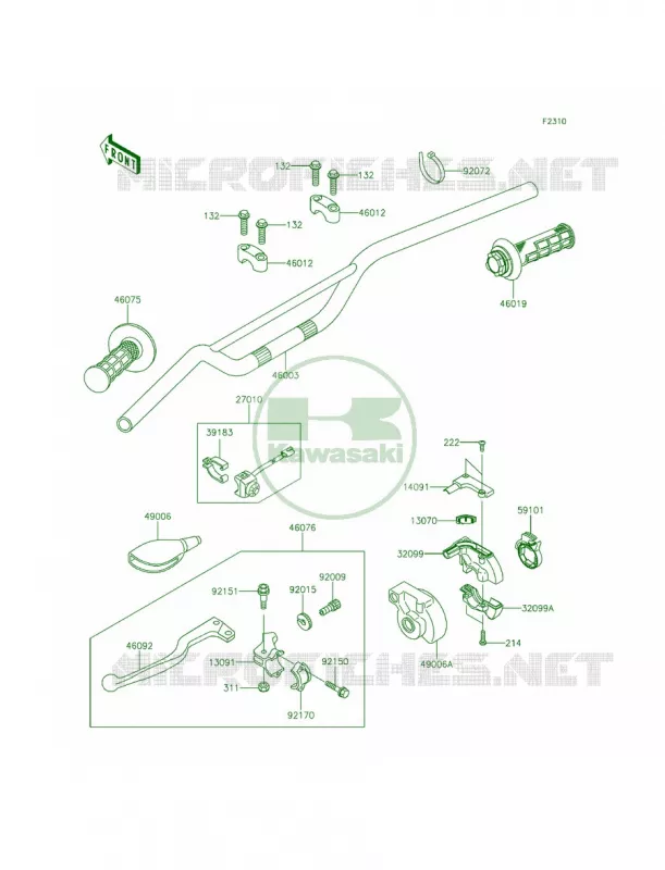 Handlebar Kawasaki MOTOS 65 2015 KX65   KX65AFF