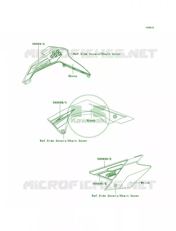 DecalsGreenBBF Kawasaki MOTOS 140 2010 KLX140L  KLX140BAF
