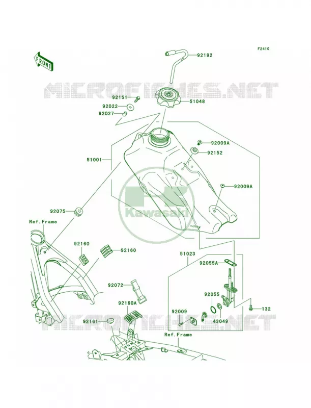 Fuel Tank Kawasaki MOTOS 140 2010 KLX140L  KLX140BAF