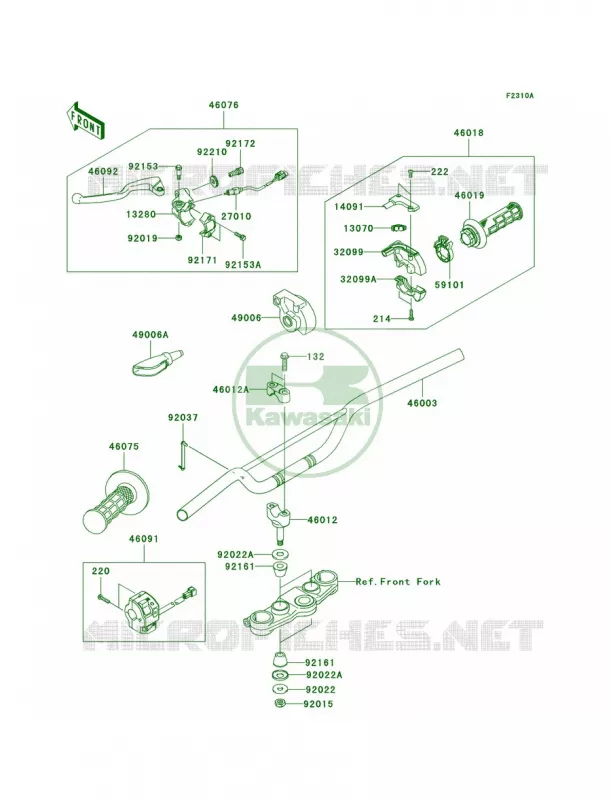 HandlebarBBF Kawasaki MOTOS 140 2010 KLX140L  KLX140BAF