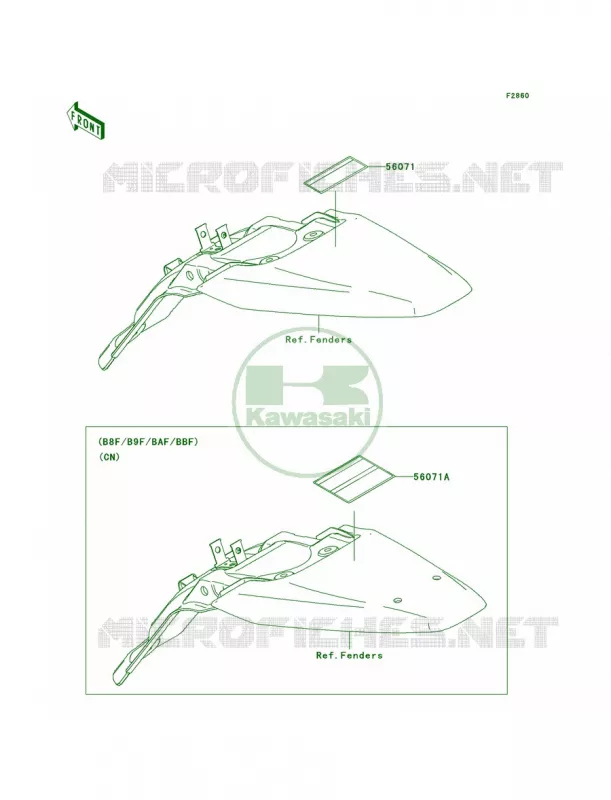 Labels Kawasaki MOTOS 140 2010 KLX140L  KLX140BAF