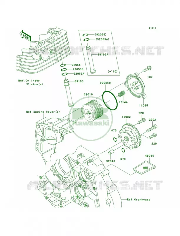 Oil Pump Kawasaki MOTOS 140 2010 KLX140L  KLX140BAF