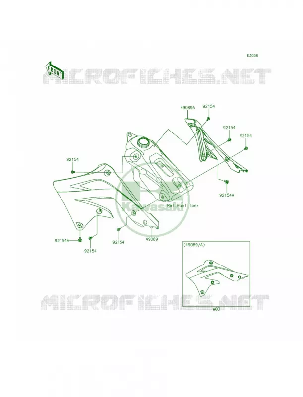 Engine Shrouds Kawasaki MOTOS 450 2015 KX450F  KX450FFF