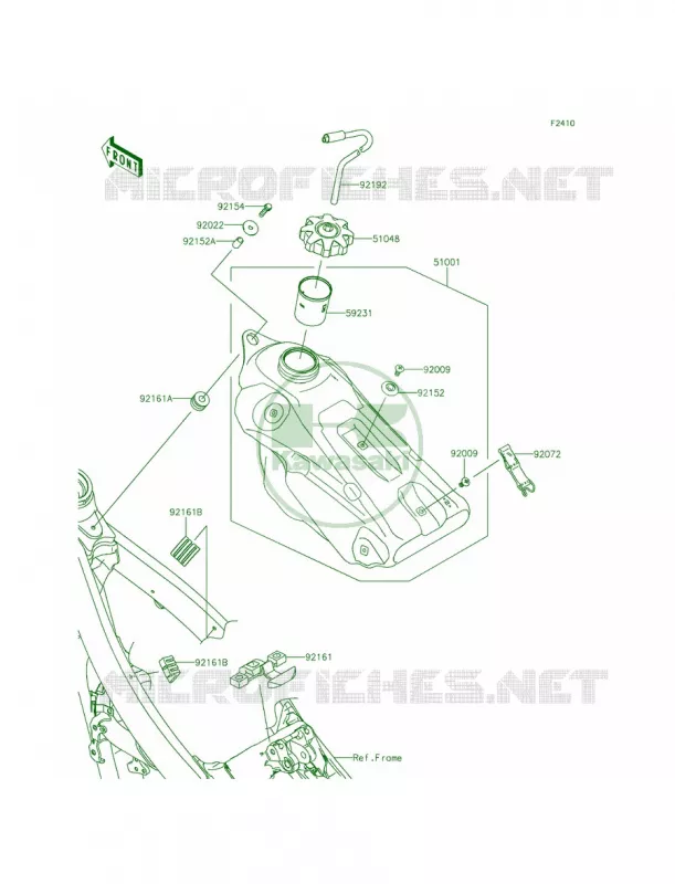 Fuel Tank Kawasaki MOTOS 450 2015 KX450F  KX450FFF
