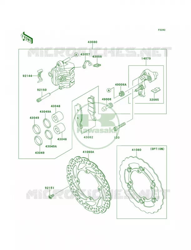 Front Brake Kawasaki MOTOS 450 2014 KX450F  KX450FEF