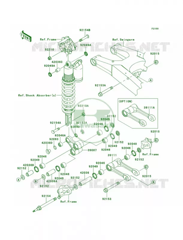 Rear Suspension Kawasaki MOTOS 450 2014 KX450F  KX450FEF