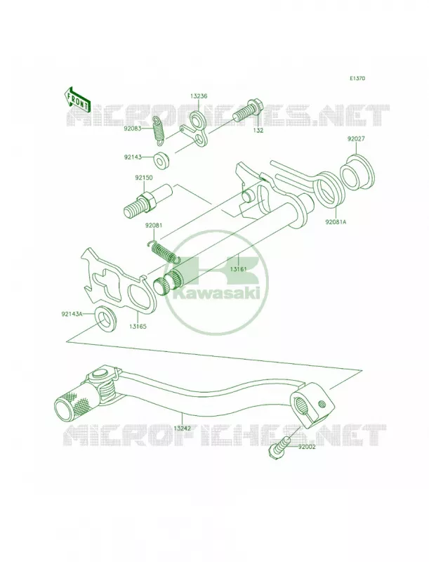 Gear Change Mechanism Kawasaki MOTOS 85 2014 KX85  KX85CEF
