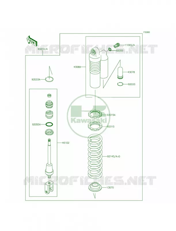 Shock Absorbers Kawasaki MOTOS 85 2014 KX85  KX85CEF