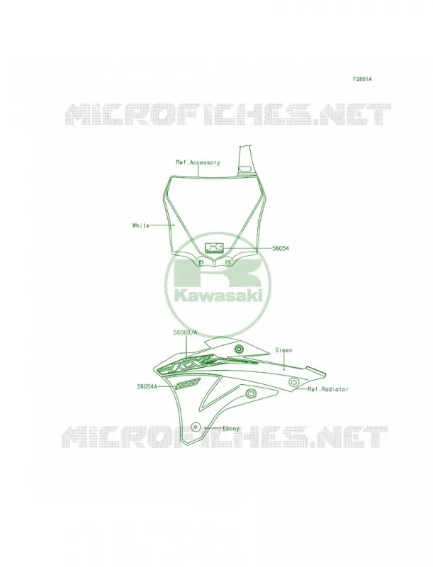 DecalsFFF Kawasaki MOTOS 100 2014 KX100  KX100FEF