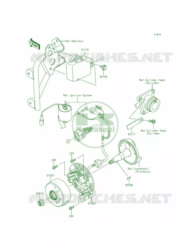 Generator Kawasaki MOTOS 100 2014 KX100  KX100FEF