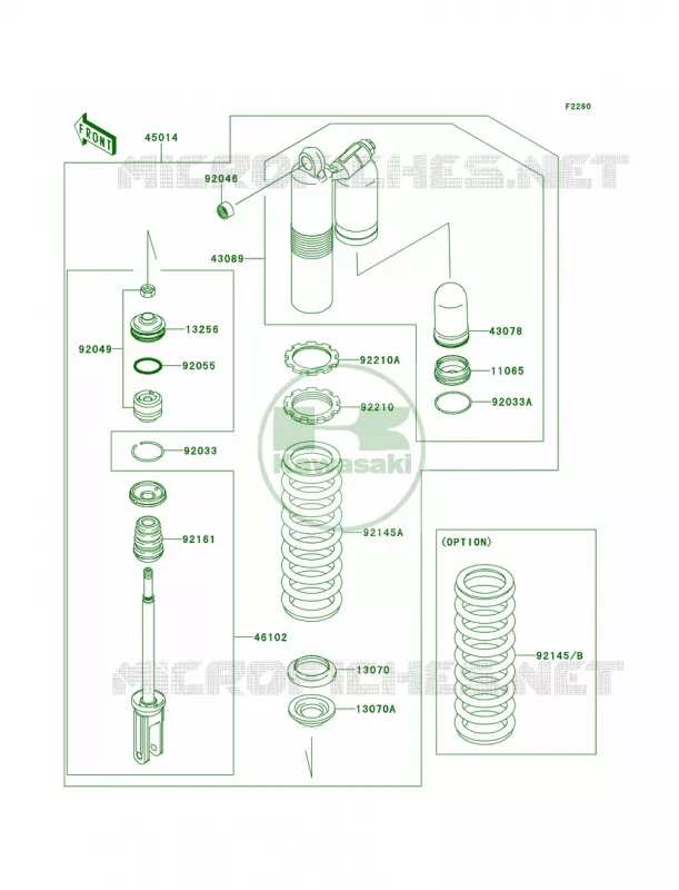 Shock Absorbers Kawasaki MOTOS 450 2013 KX450F  KX450FDF