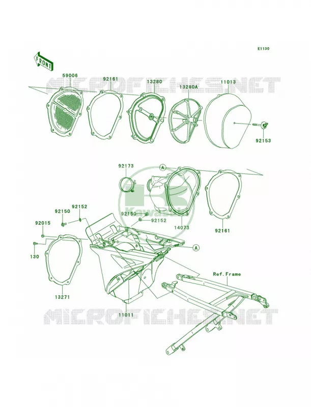 Air Cleaner Kawasaki MOTOS 250 2013 KX250F  KX250ZDF