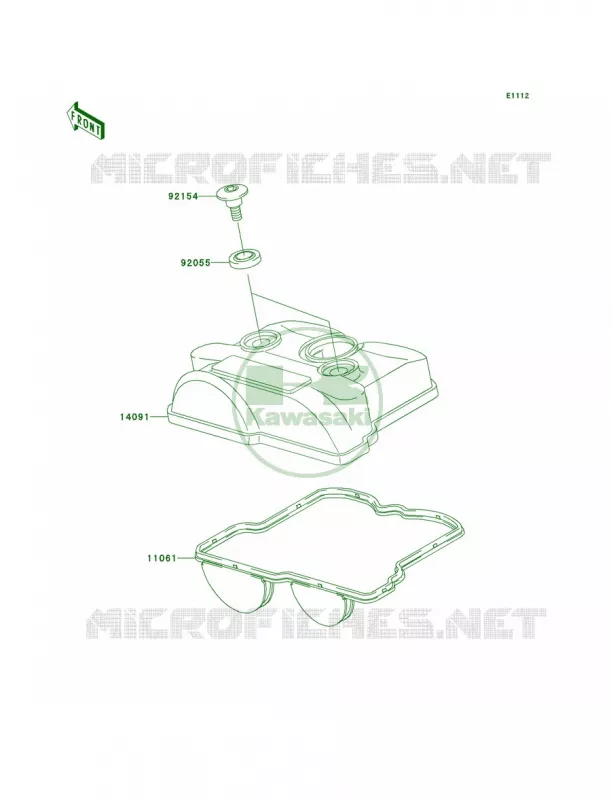 Cylinder Head Cover Kawasaki MOTOS 250 2013 KX250F  KX250ZDF