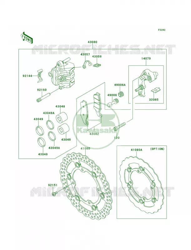 Front Brake Kawasaki MOTOS 250 2013 KX250F  KX250ZDF