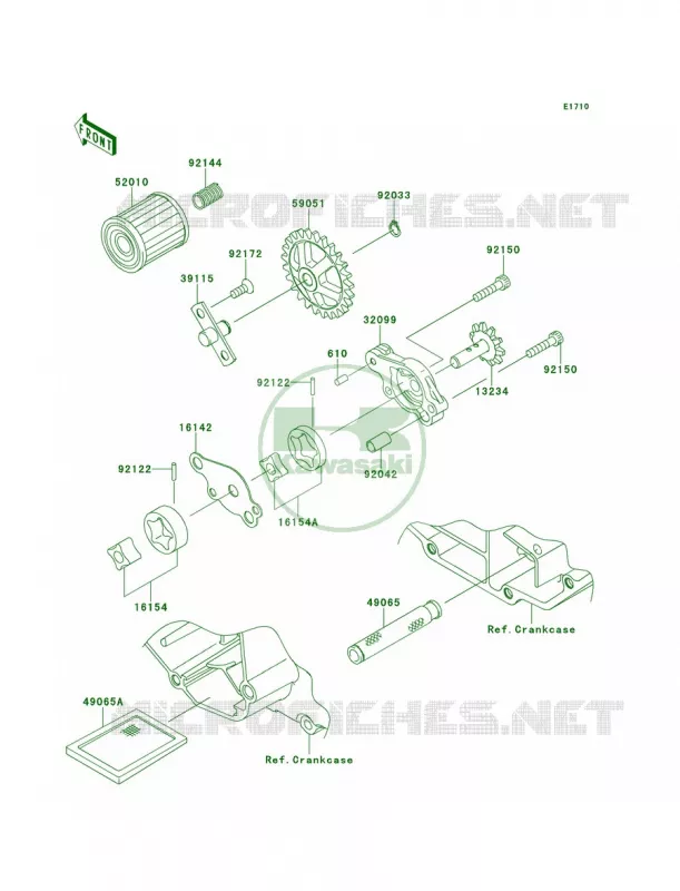 Oil Pump Kawasaki MOTOS 250 2013 KX250F  KX250ZDF