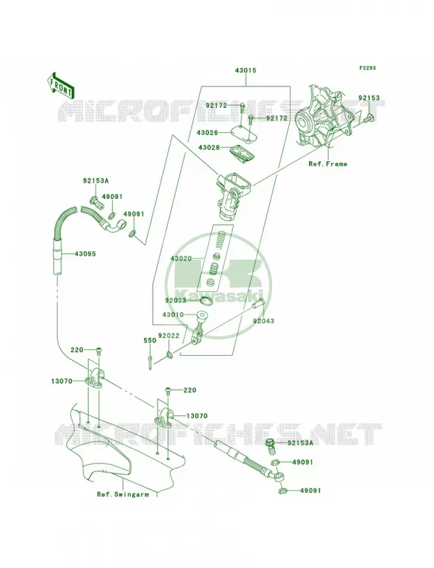 Rear Master Cylinder Kawasaki MOTOS 250 2013 KX250F  KX250ZDF