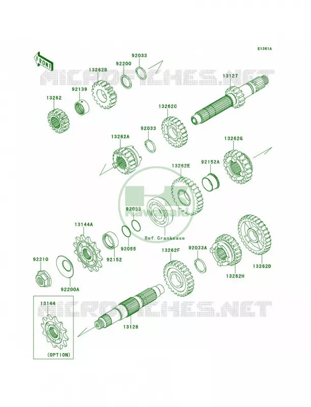 TransmissionZEF Kawasaki MOTOS 250 2013 KX250F  KX250ZDF