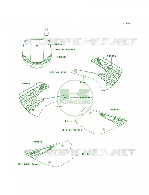 DecalsDCF Kawasaki MOTOS 100 2013 KX100  KX100DDF