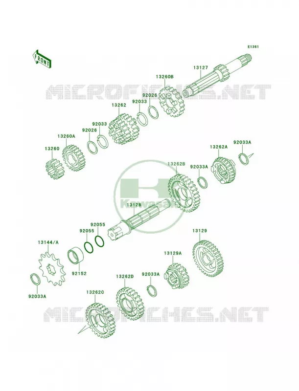 Transmission Kawasaki MOTOS 100 2013 KX100  KX100DDF