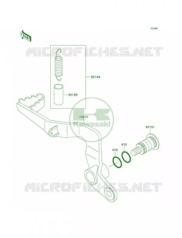 Brake Pedal Kawasaki MOTOS 65 2013 KX65   KX65ADF