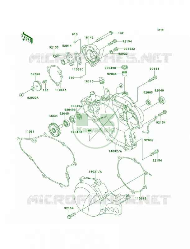 Engine Covers Kawasaki MOTOS 65 2013 KX65   KX65ADF