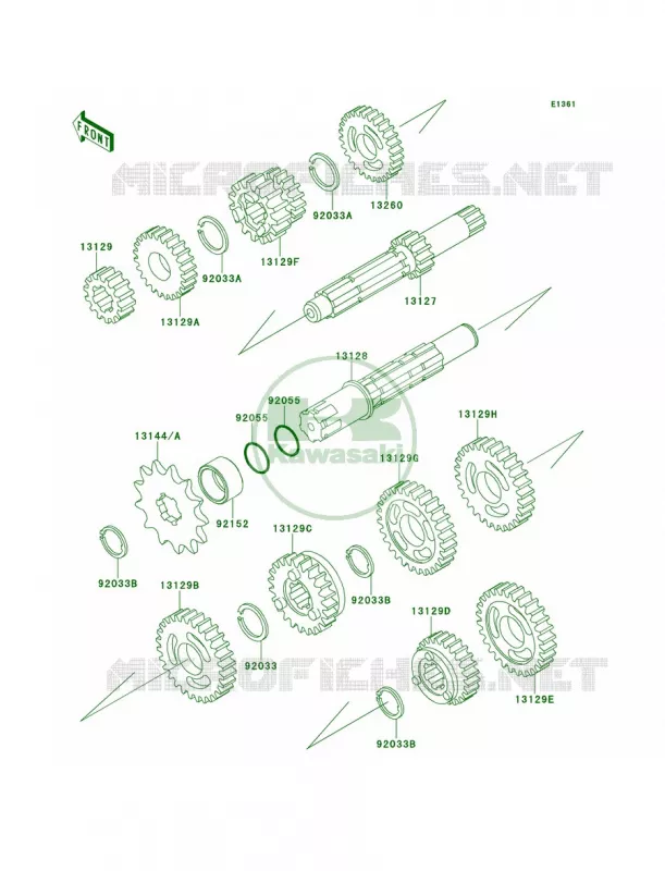 Transmission Kawasaki MOTOS 65 2013 KX65   KX65ADF