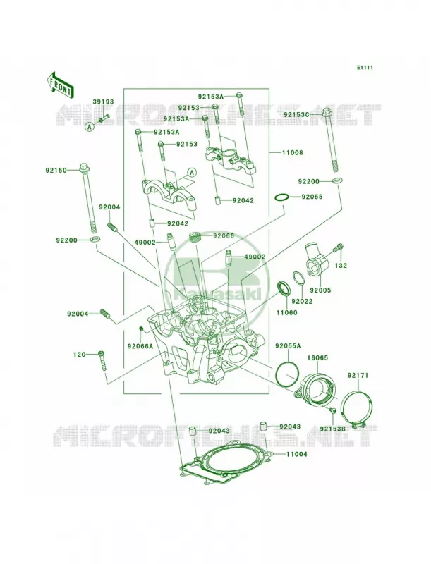 Cylinder Head Kawasaki MOTOS 450 2012 KX450F  KX450FCF
