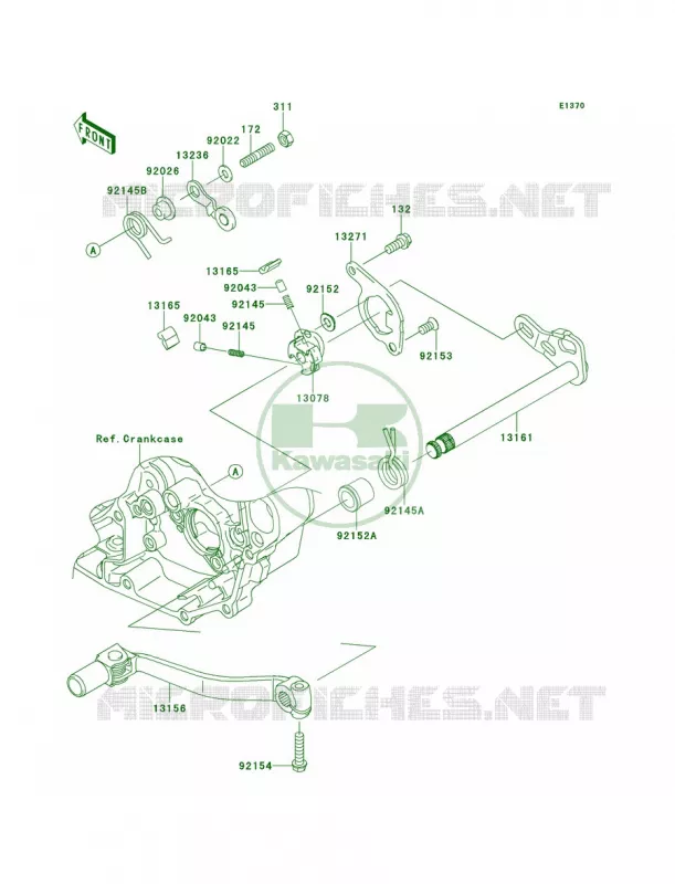Gear Change Mechanism Kawasaki MOTOS 450 2012 KX450F  KX450FCF