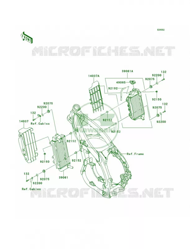 Radiator Kawasaki MOTOS 450 2012 KX450F  KX450FCF