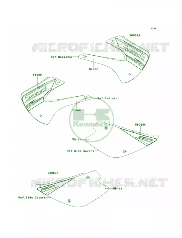 DecalsDBF Kawasaki MOTOS 100 2012 KX100  KX100DCF