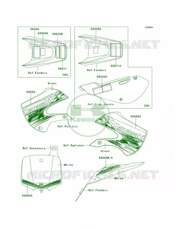 LabelsADF Kawasaki MOTOS 65 2012 KX65   KX65ACF