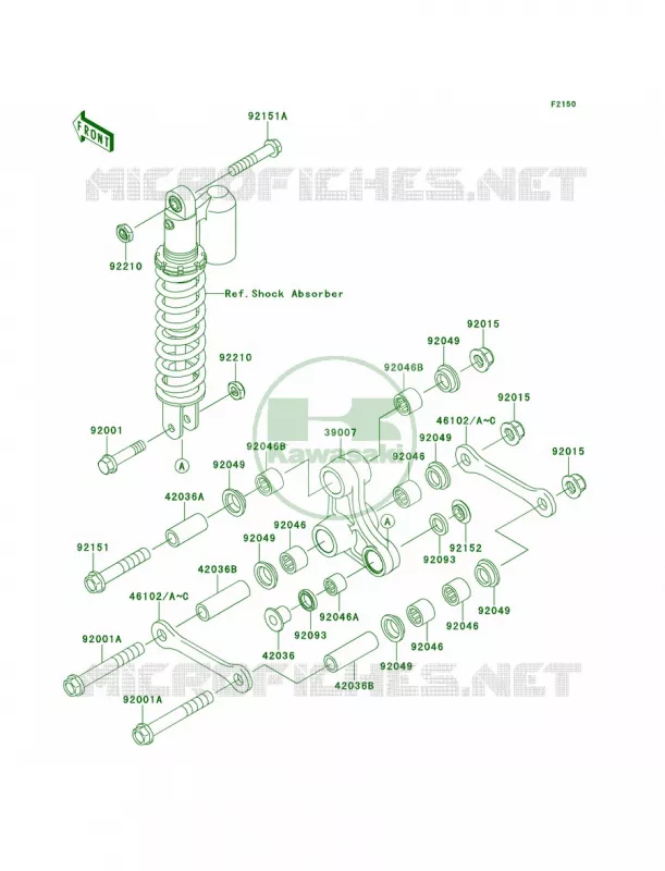 Rear Suspension Kawasaki MOTOS 65 2012 KX65   KX65ACF
