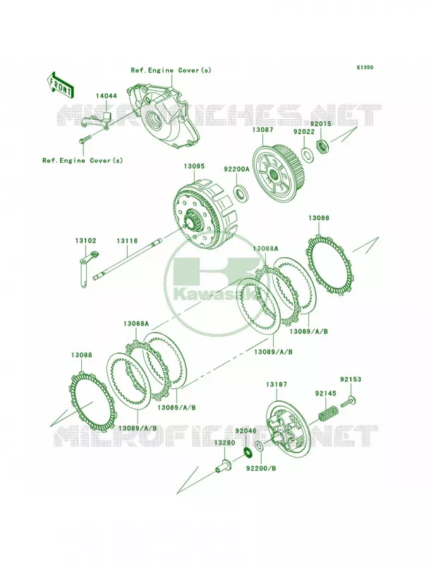 Clutch Kawasaki MOTOS 450 2011 KX450F  KX450EBF