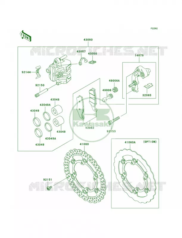 Front Brake Kawasaki MOTOS 450 2011 KX450F  KX450EBF