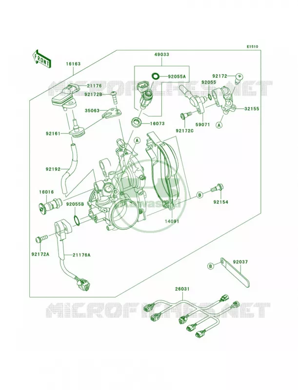 Throttle Kawasaki MOTOS 450 2011 KX450F  KX450EBF