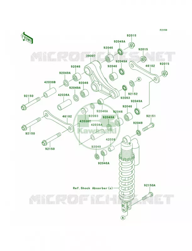 Rear Suspension Kawasaki MOTOS 85 2011 KX85  KX85ABF